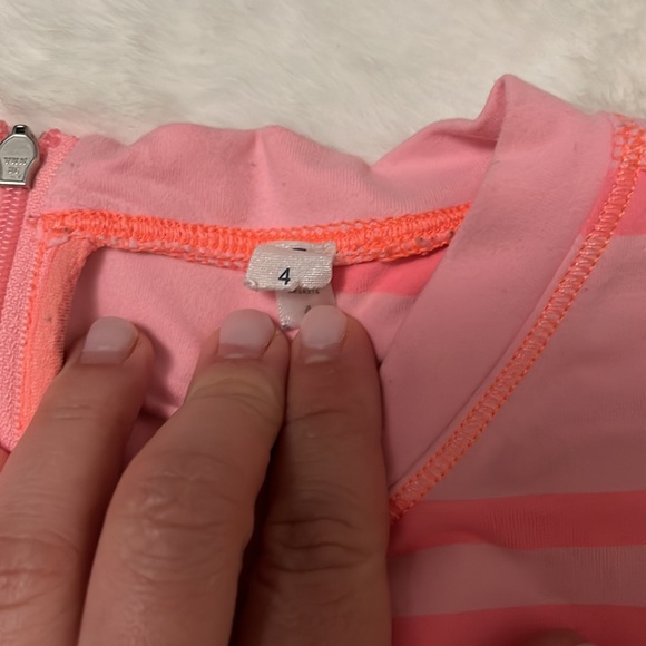 Long sleeve pink stripe Lululemon top - Picture 4 of 5
